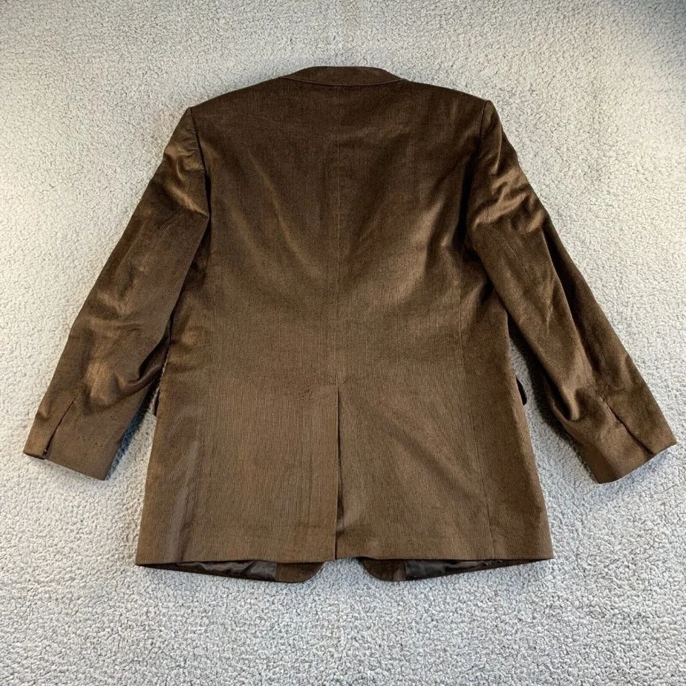 NEW Jos‎ A Bank Blazer Mens 46 L Long Brown Corduroy Sport Coat Jacket Lyocell *